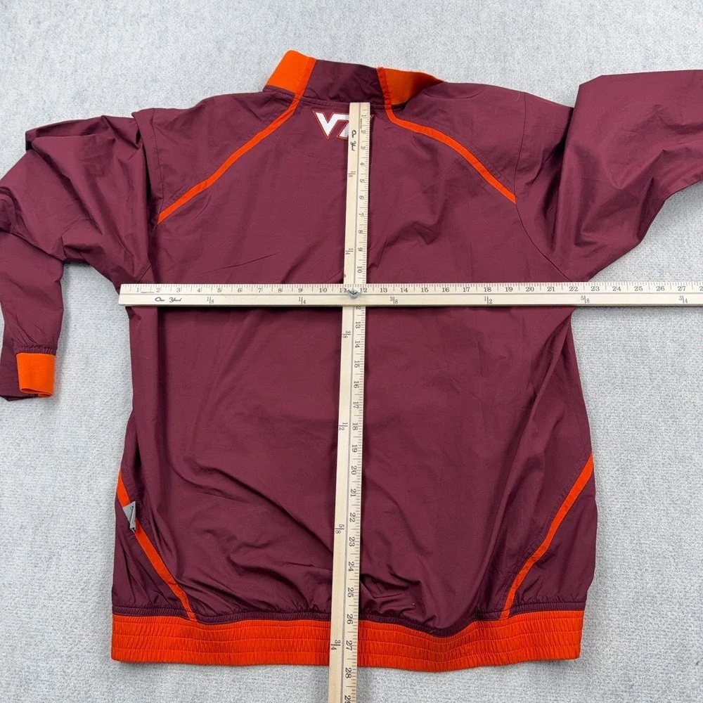 Virginia Teck Hokies Jacket Men Medium Full Zip Windbreaker Nike Fit Storn Y2K